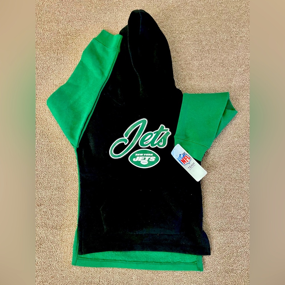NWT NFL New York Jets Hoodie Sweatshirt Girls 6/6x